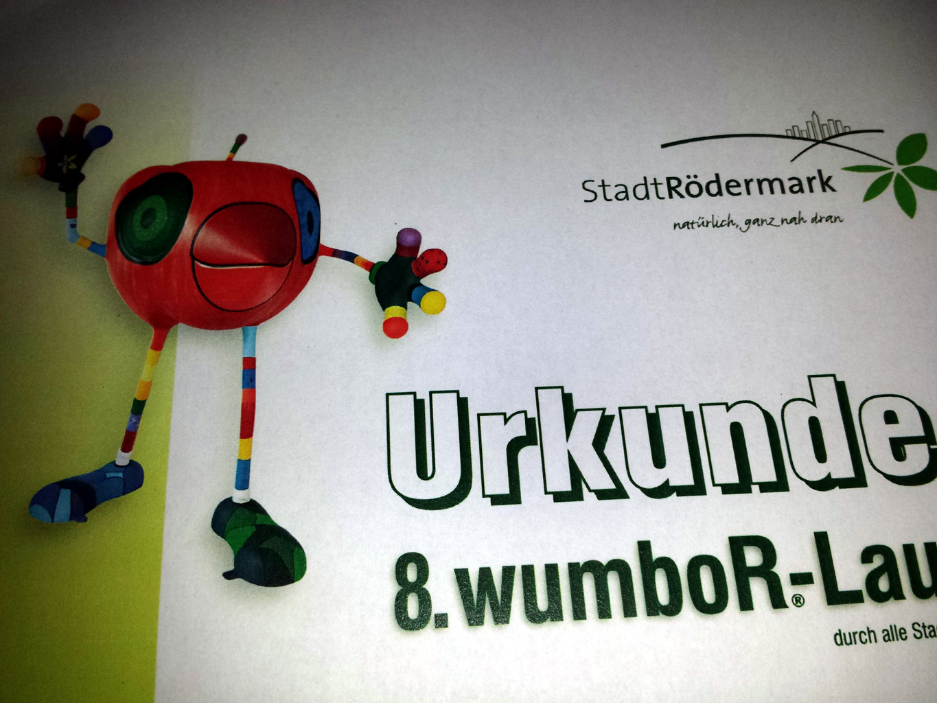 wumboR-Lauf: Urkunde